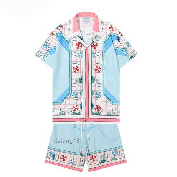 

Casablanc-s 22ss Designer Men t Shirt Set Masao San Print Mens Casual and Short Womens Loose Silk High Quality Tees Free Transportation Tshirt Yt 23 HDZI