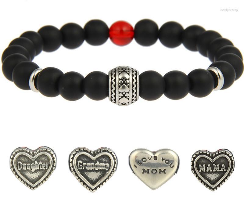 

Strand Natural Semi-precious Stone Matte Agate Bracelets 8mm Beads Parent-child Mom Gradema Daughter Pumice Stones Bracelet