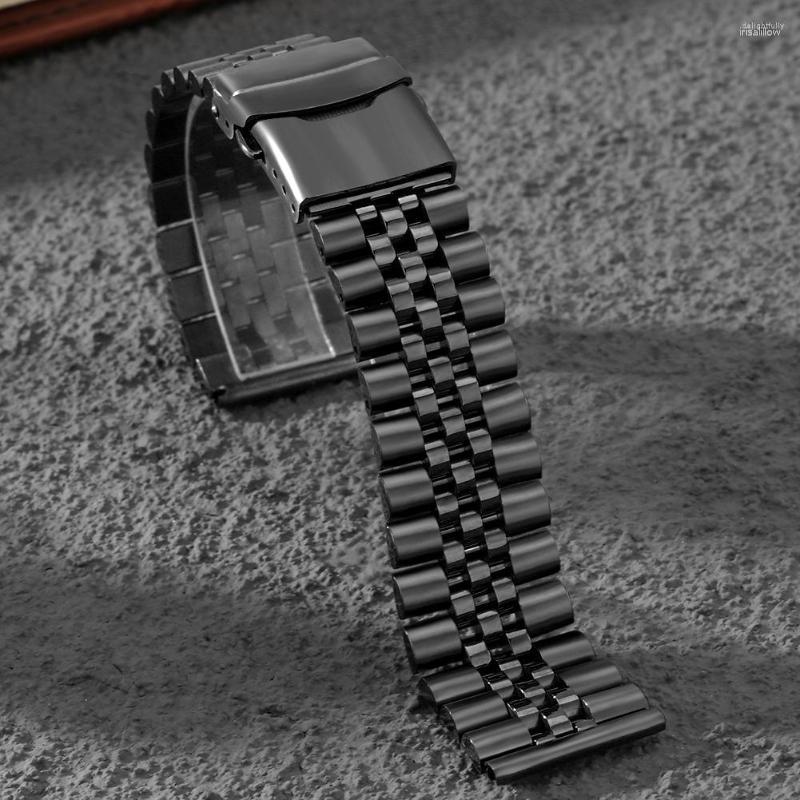 

Watch Bands Stainless Steel Strap 20mm 22mm Silver Men's Straps Black Golde Band Rose Golden Accessories Men Wrist Belt