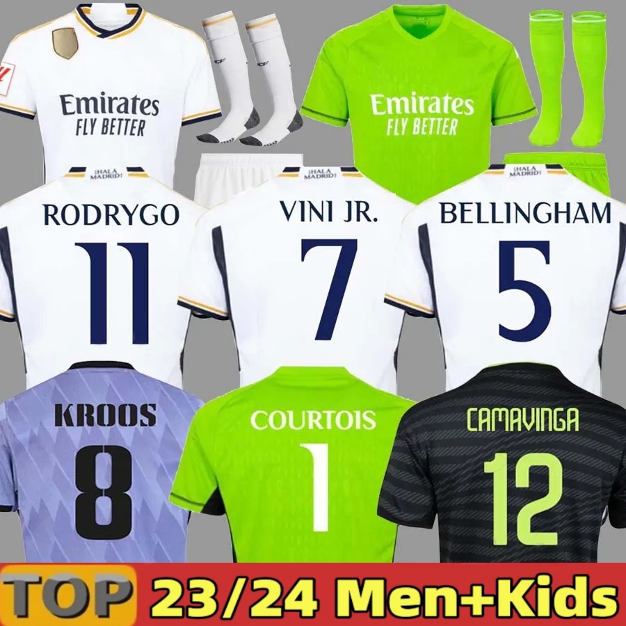 

4XL Camisetas Real MaDrIDs Soccer Jerseys Copa del Rey Final Kids Kit 23/24 Goalkeeper Football Shirt Futbol VINI JR Bellingham 7 Champion Special 2023 2024 Player, 23 24 home aldult