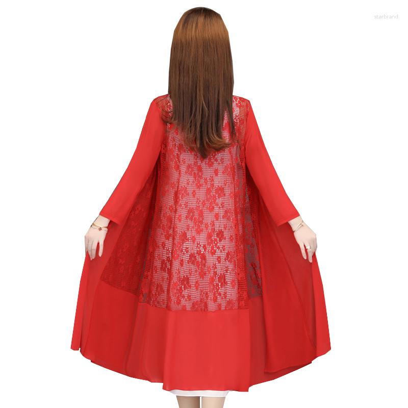 

Women's Jackets 2023 Mid-length Sun Protection Clothing Women Coat Summer Ice Silk Lace Splicing Cardigan Shawl Outerwear Female, Black