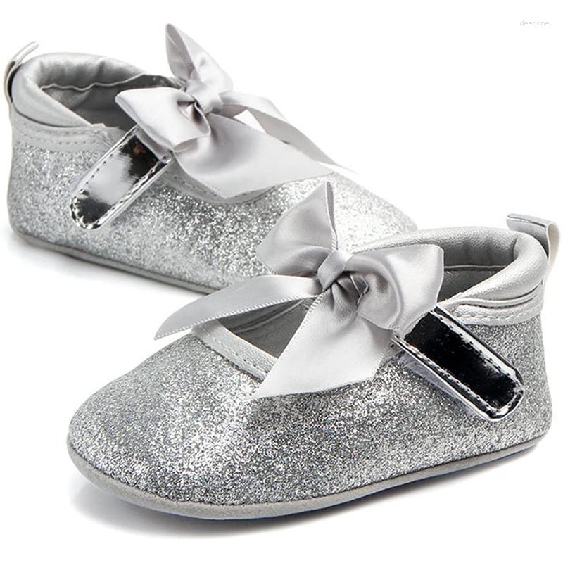 

Athletic Shoes Shining Baby Anti-Slip Girl Bowknot Princess, Gold