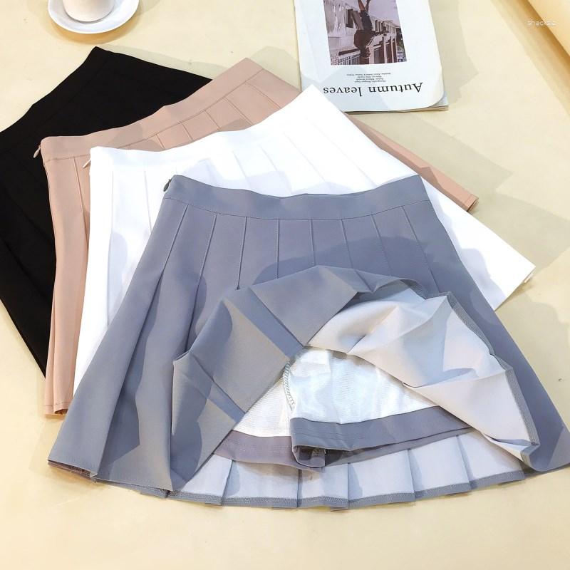 

Skirts Fashion Women Skirt Preppy Style Plaid High Waist Chic Student Pleated Harajuku Uniforms Ladies Girls Dance, Photo color