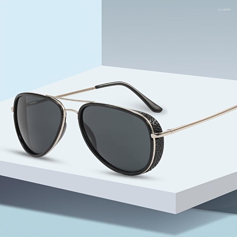 

Sunglasses Multicolor Men's Double Bridge UV Blocking With Zipper Case