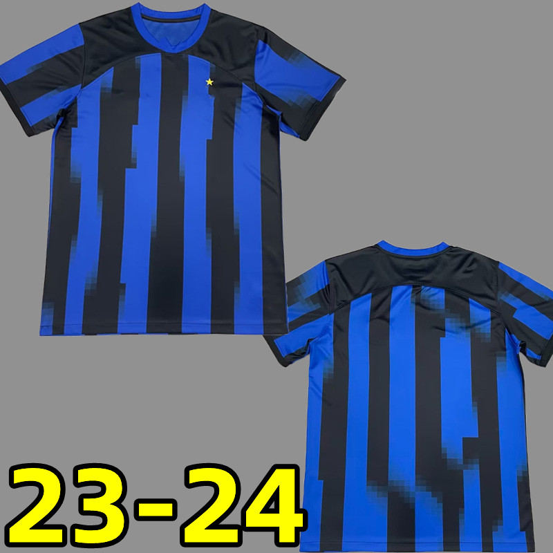 

23 24 INTERS MILANS LUKAKU soccer jerseys J. CORREA CALHANOGLU BARELLA LAUTARO SKRINIAR BELLANOVA DE VRIJ 2023 2024 football shirt uniforms men kids kit sets, 23-24 home patch