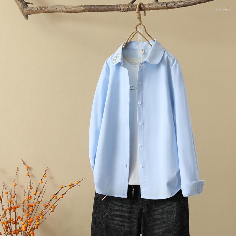 

Women' Blouses 2023 Exquisite Embroidery Loose Shirt Women Tops Casual Solid White Blue Ladies Long Sleeve Blouse Fresh Lady Clothes, 0 (5)