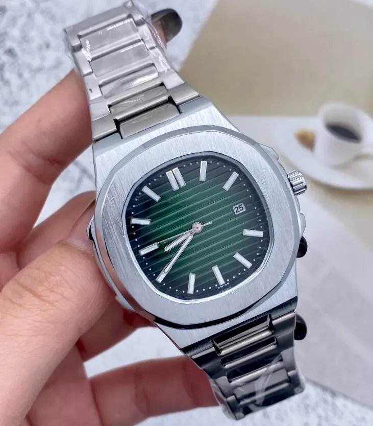 

2023 New Nautilus Men's Automatic mechanical Luxury Patekity Watch Series Light Blue Dial Silver Stainless Steel watches Strap wristwatches