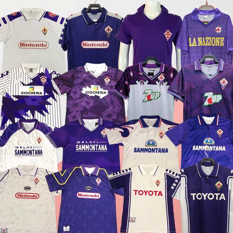 

FiorentinaS Retro Soccer Jerseys EDMUNDO BATISTUTA RUI Fiorentina 1979 1980 Home away Football Shirt Camisas de Futebol 89 90 91 92 93 94 95 96 97 98 99 00 long sleeve, 1998 home