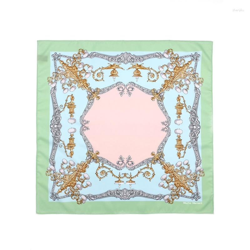 

Scarves Fresh Kaleidoscope Chandelier Silk Scarf Small Square Fashion Temperament Professional Decoration