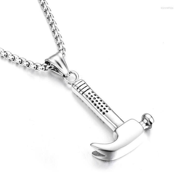 

Pendant Necklaces Korean Fashion Titanium Steel Men's Necklace Mini Claw Hammer Stainless