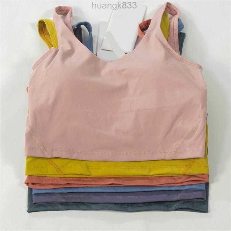 

Designer Womens yoga outfit lulu Fitness Bra Butter Soft Women Sport Tank Gym Crop Vest Beauty Back Shockproof With Removable Chest casual lululemens, 17