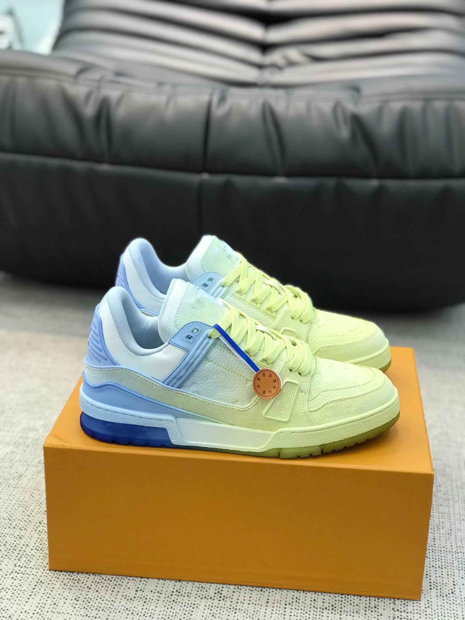 

Luxury Trainer Maxi designers 408 Fashion Shoes 508 High-Top Low White Black White Green Denim Blue Yellow Men Women Sports Sneakers Genuine Leather With Box, 43