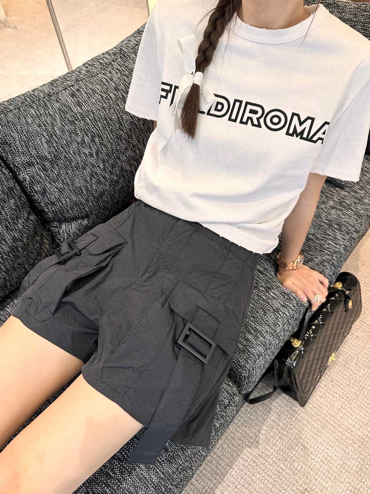 

Fend1/Fend1 23 Summer New Versatile Fashion Korean casual shorts Sports trend women' pants, Black