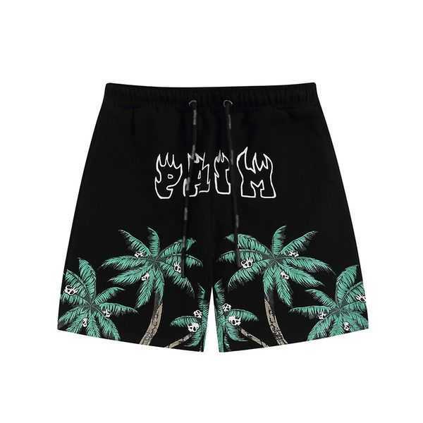 

2023 Designer Palm Men' Shorts Wide Leg Print Cotton Jersey Shorts With All-over Print Drawstring at the Waist Casual Summer Beach designer mens swim shorts 13FN73, 11-black