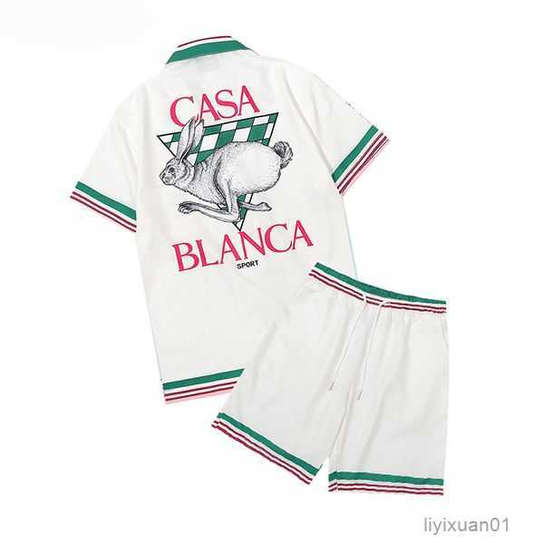 

Casablanc-s 22ss Designer Men t Shirt Set Masao San Print Mens Casual and Short Womens Loose Silk High Quality Tees Free Transportation Tshirt Yt 11 YJX3