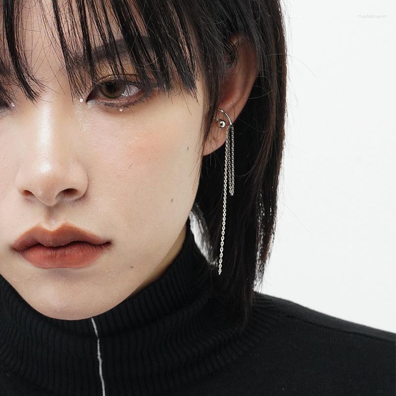 

Stud Earrings 1Pcs Fashion Jewelry Long Ear Loop Women Personalized Tassel Double Layered Lines Round Bead