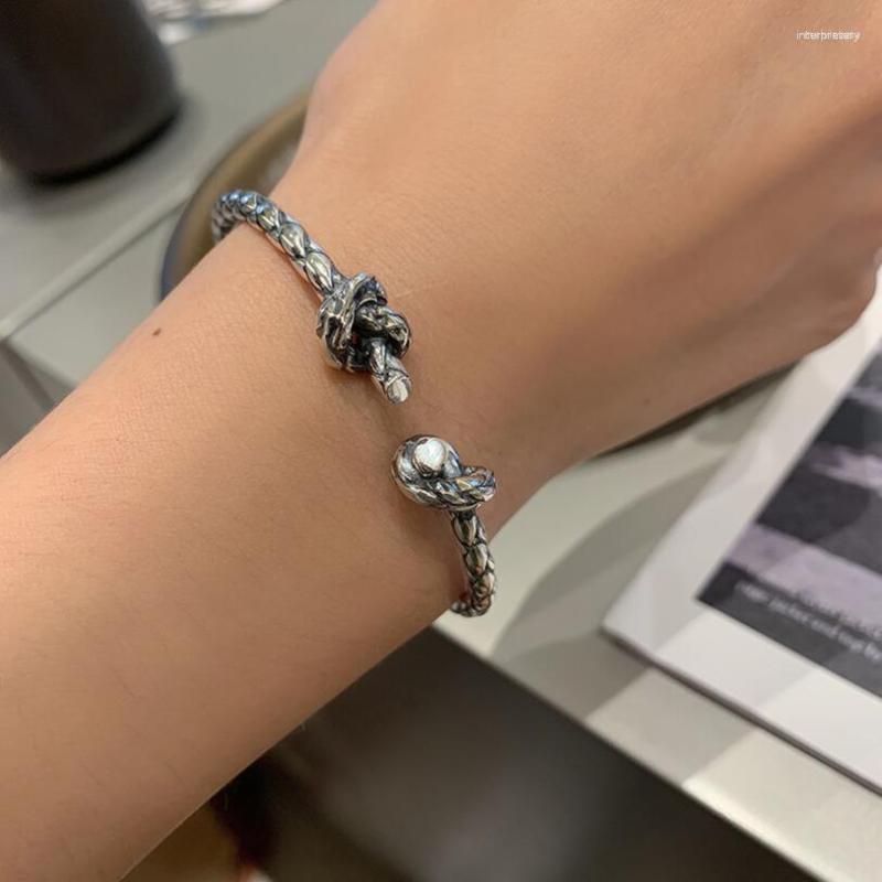 

Bangle Double-Ended Knotted Opening Bracelets For Women Couple Fashion Trend Retro Creativity Jewelry Birthday Present B149