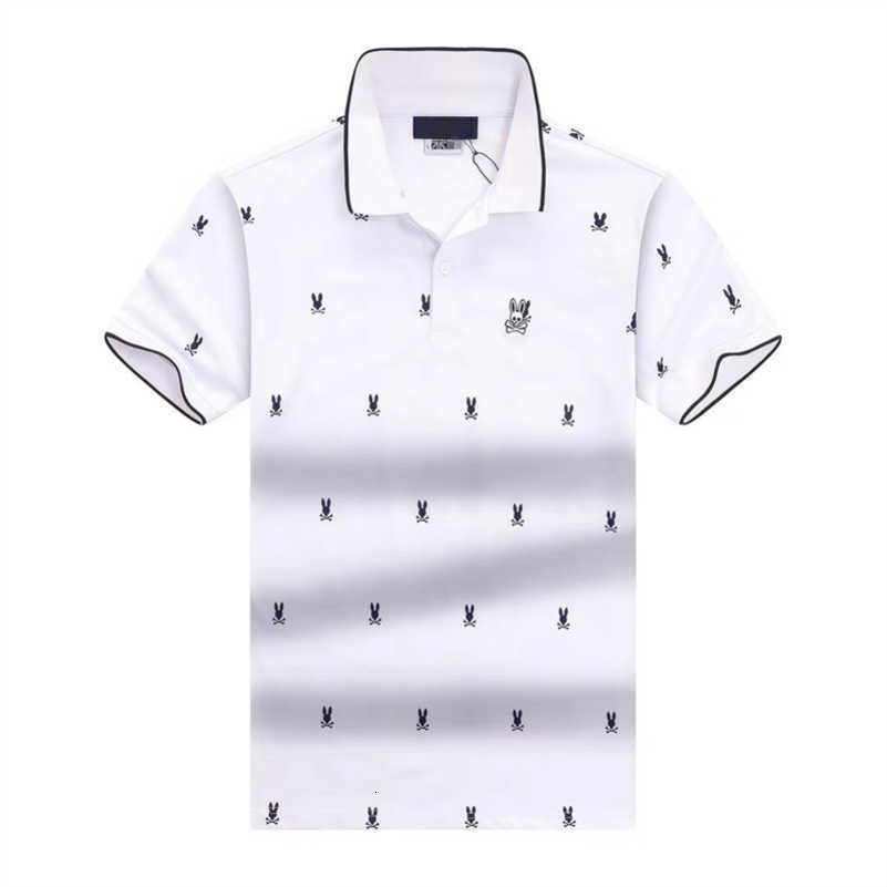 

Psychos Mens Polos Bunnys Shirt Women Tshirt Summer Short Sleeve Business T-shirts Designer Skull Rabbit Pattern Tees Casual High Street Tops Eav8