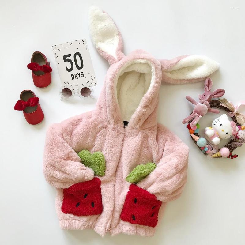 

Jackets Tonytaobaby Children's Clothing Girl's Velvety Cute Little Big Ears Thickened Warm Jacket Cotton Padded, Picture shown
