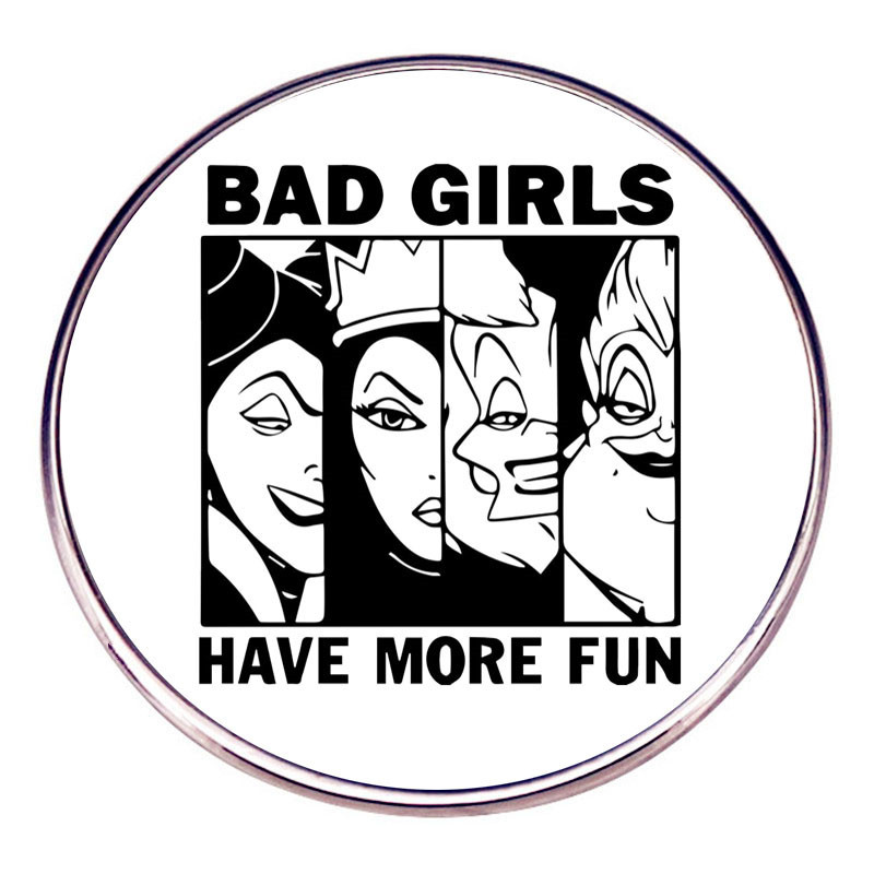 

bad girls brooch Cute Anime Movies Games Hard Enamel Pins Collect Cartoon Brooch Backpack Hat Bag Collar Lapel Badges, As picture