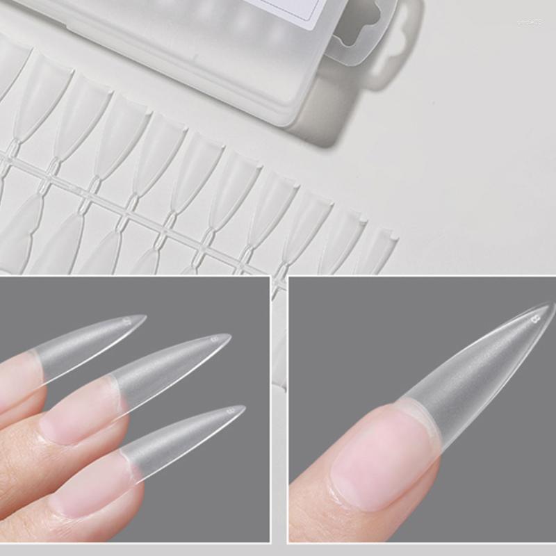 

False Nails 240PCS Full Cover Sculpted Nail Tips Finger Mold Extension Art UV Clear Manicure Tools, A1