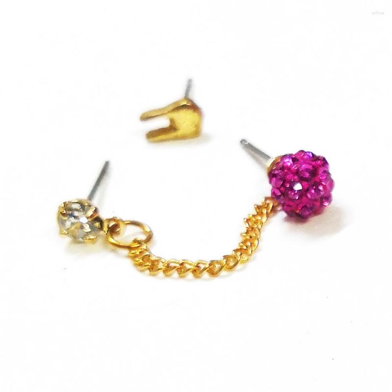 

Stud Earrings Price Women Rhinestone Ladies Chain Small Gift 3pcs/set