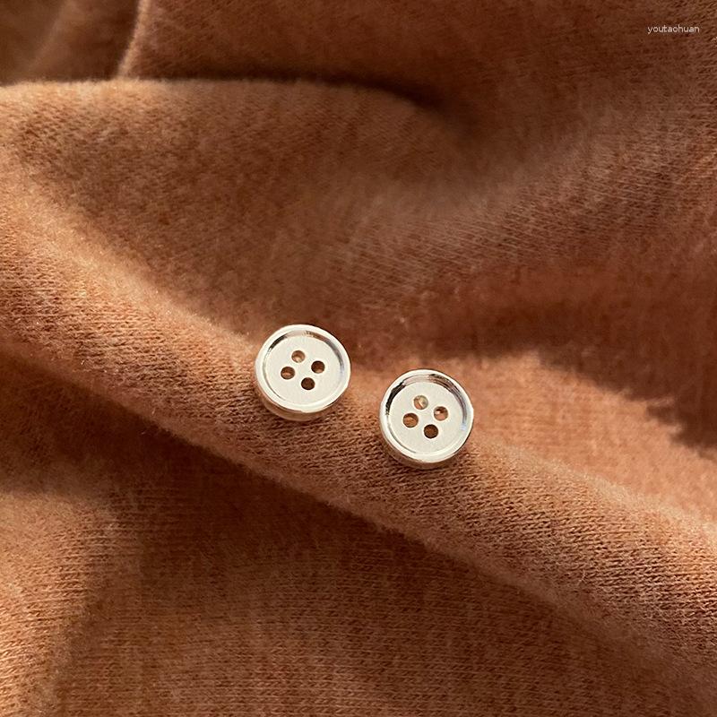 

Stud Earrings Creative Silver Color Button For Women Girls Fashion Simple Trend Cute Spoon Fork Mini Party Jewelry