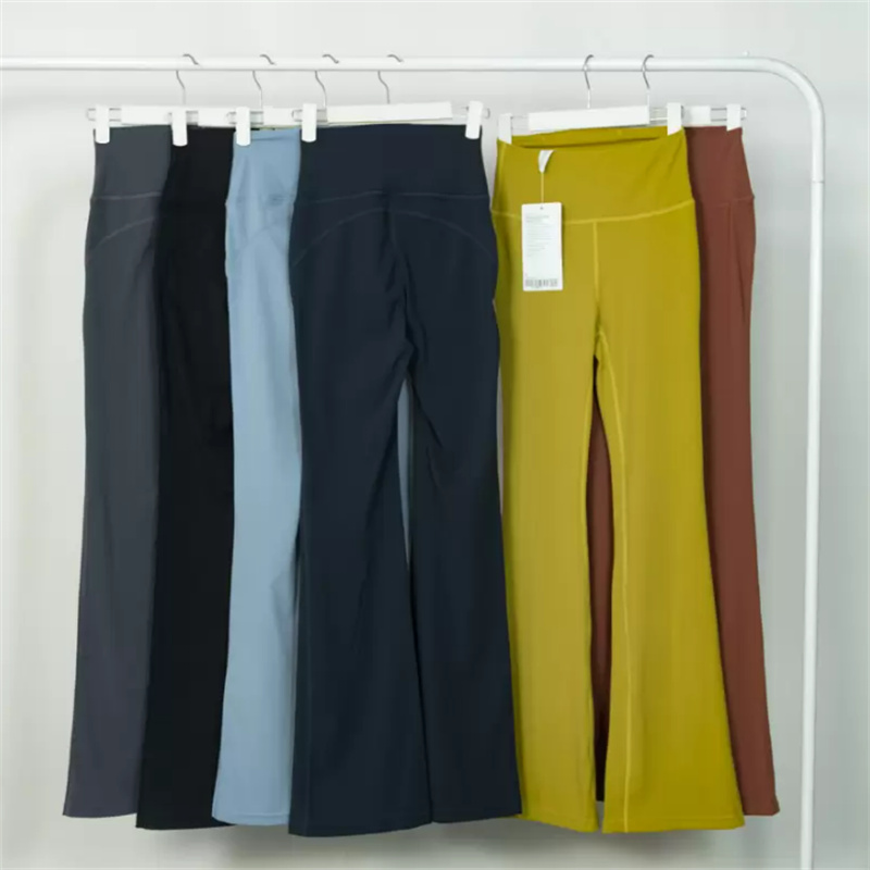 

Lulul yoga high waist hip-lifting yoga pants female slimming dance training nude sports fitness flared pants, 108