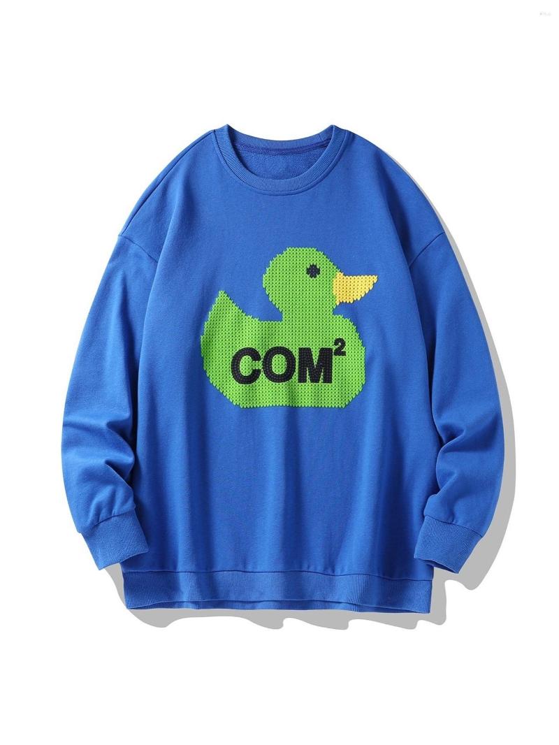

Men's T Shirts Duck Print Casual Round Neck Sweatshirt, Blue