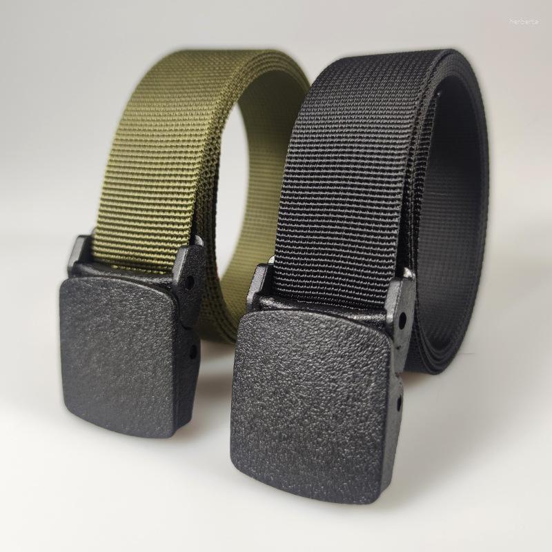 

Belts Mens Nylon Webbing Canvas Casual Fabric Tactical Belt High Quality Accessories Military Jeans Army Waist Strap, Black