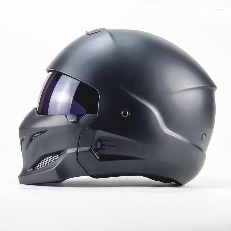 

Motorcycle Helmets Vintage Scorpion Full Face Helmet With Inner Lens Casco Moto Retro Riding Crash Capacete Para DOT