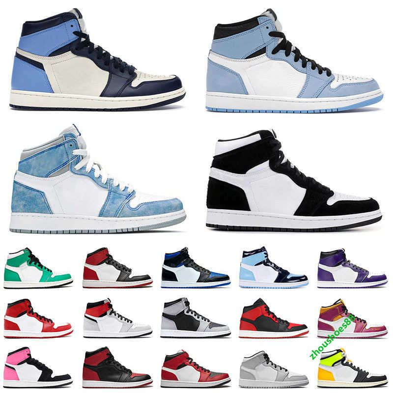 

Shoes Basketball Jumpman 1 1s Trainers Men Women Hyper Royal High University Blue Mid Paint Drip White Quilted Obsidian UNC Chicago Mens Womens Sports Sneakers, A38 36-47 game royal