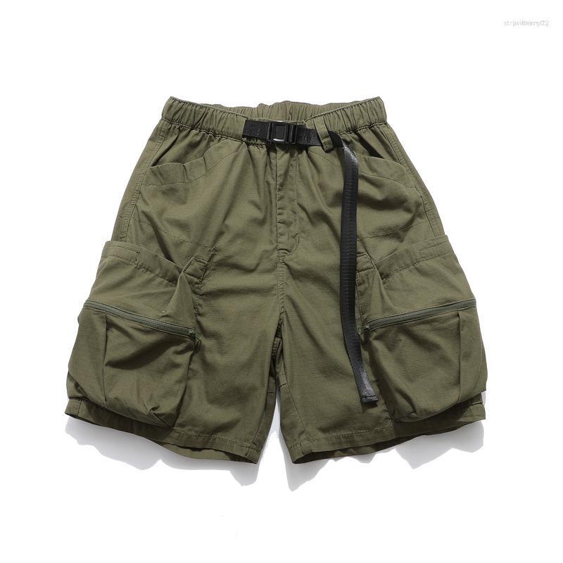 

Men's Shorts Men's Fashion High Street Techwear Short Joggers Streetwear Harajuku Hip Hop Tactical Cargo Pants Elastic Waist, Green