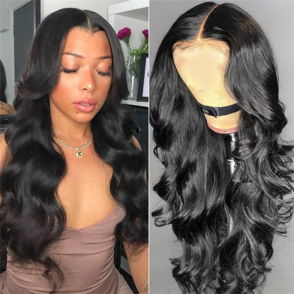 

Body Wave Wig 13x4 Transparent Lace Front Wigs Brazilian Body Wave Human Hair Wigs For Black Women, Natural color