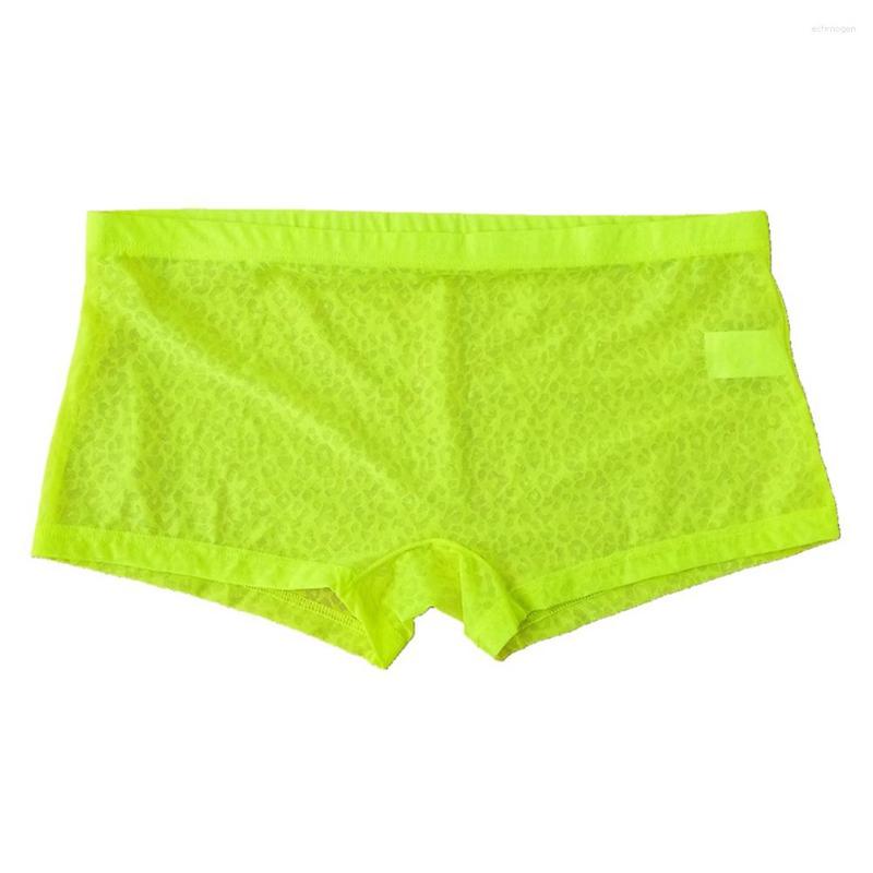 

Underpants Breathable Moisture Boxer Briefs Men Sexy Mesh Underwear Bulge Pouch Trunks Shorts Stretch Boxershorts, Black