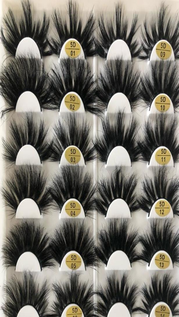 

25MM long eyelashes one pair 5D real mink hair lashes thick exaggerated eyelash makeup tools 16 types for choice4104352