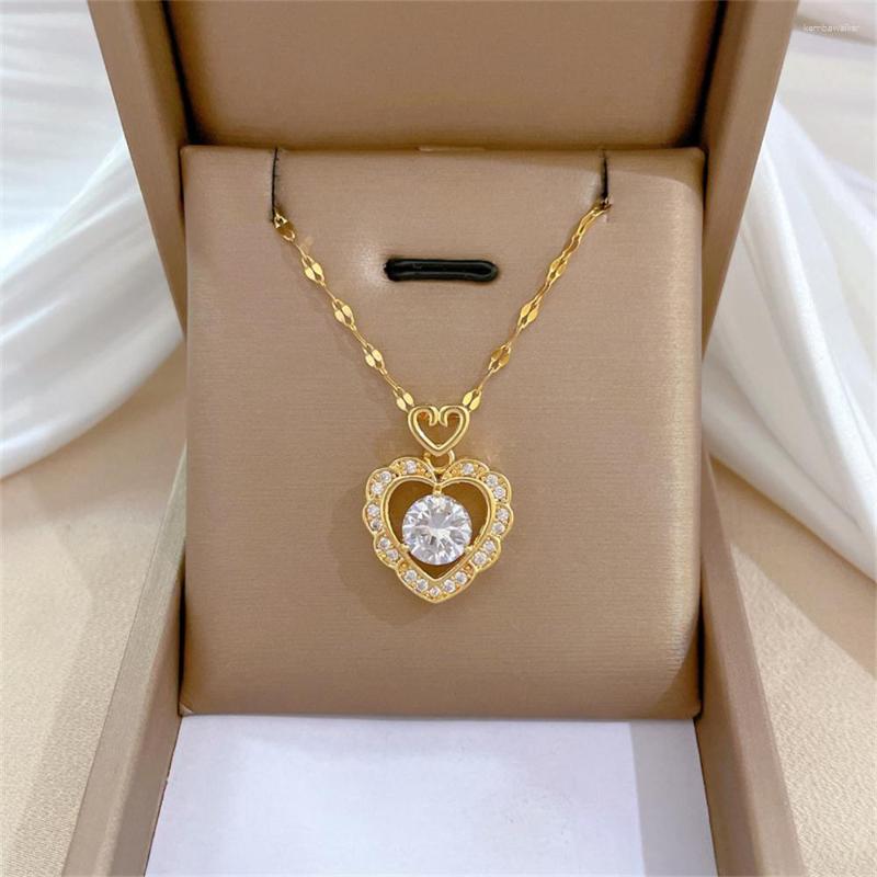 

Pendant Necklaces Luxury Love Necklace For Women Sparkling Zircon Charm Exquisite Jewelry Romantic Valentine's Day Commemorative Gift