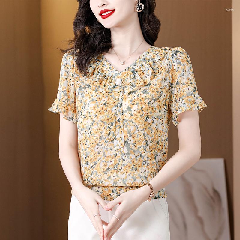 

Women' Blouses Arrival Ladies' Shirts For Elegant Style Luxury Women' Tops With Graceful Design Spring Summer Blusa Mujer, Blue