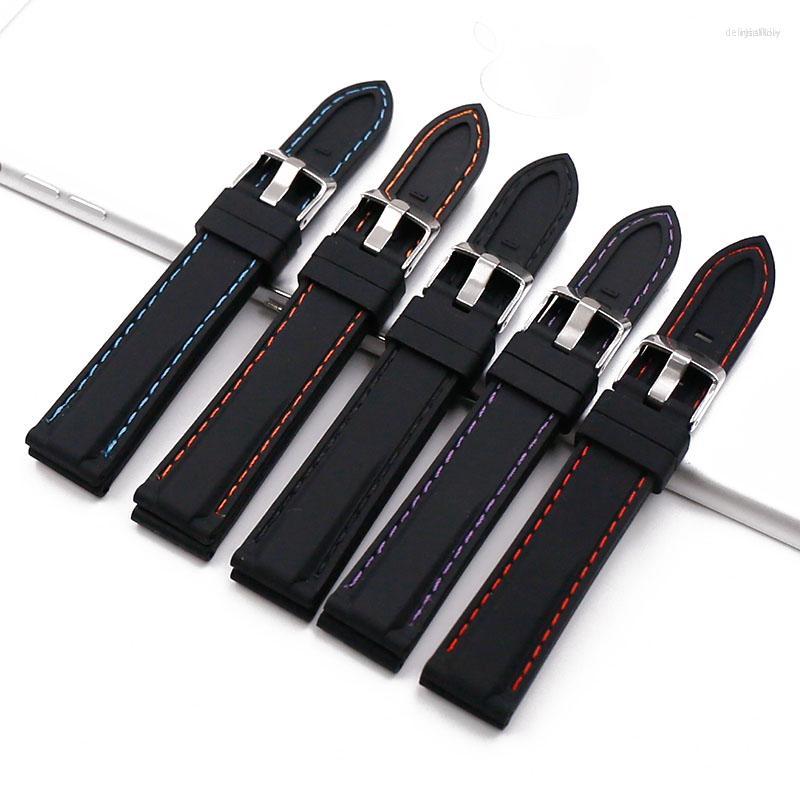 

Watch Bands Silicone Strap Men's Pin Buckle 18mm20mm22mm24mm26mm Accessories Men Sport Band Waterproof Rubber Women