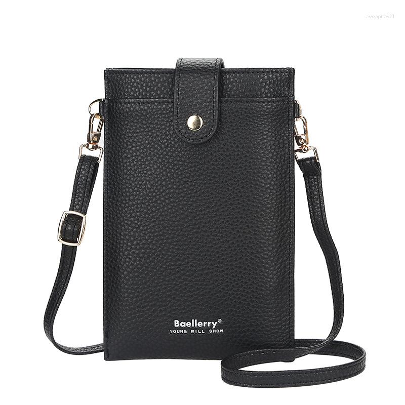 

Evening Bags Fashion Thin Phone Purses And Handbags For Women Casual Small Crossbody Bag Mini Pu Leather Shoulder Woman Card Slots Purse, Black