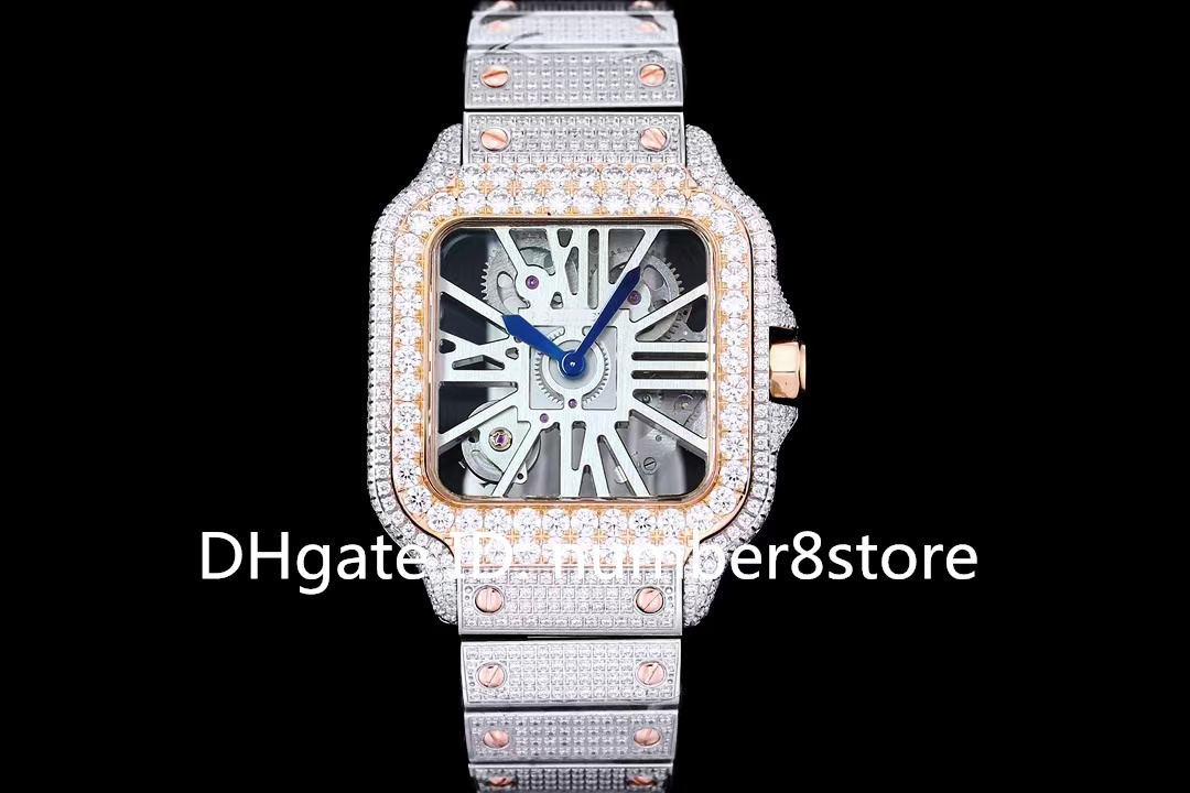

9 color options Diamond Luxury mens watches Openworked Dial Designer Wristwatches Swiss Automatic Mechanical 28800 vph Sapphire 904L Stainless Steel watch