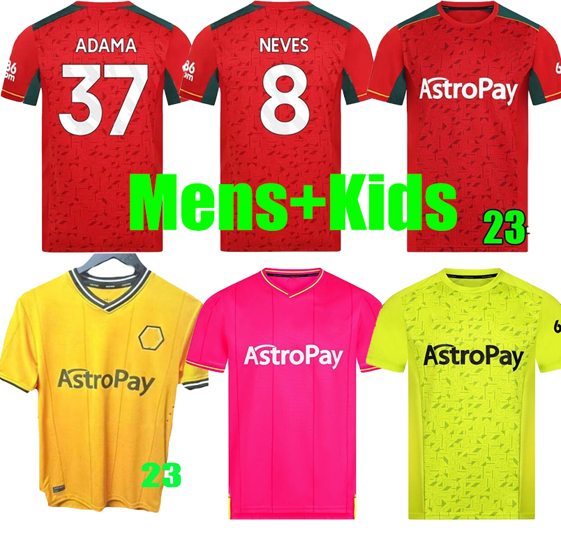 

23 24 Wolverhamptons WOLVES SOCCER jerseys home NUNES 27 NEVES 8 KILMAN 23 NETO 7 CUNHA 12 PODENCE 10 KALAJDZIC 18 2023 jersey kids football shirts man kids, 23 24 gk+patch