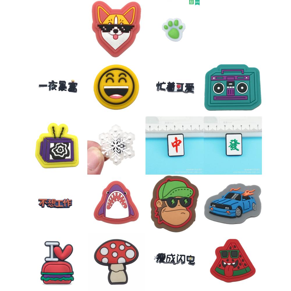 

Shoe Parts Accessories Lot Different Charms Cartoon Diy Clog Sandals Buttons Decoration Rubber Pvc For Kids Gift Drop Delivery Otnxj