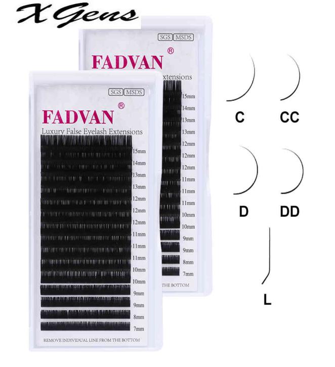 

Fadvan Classic 16 Lines Faux Mink Natural Eyelash Extension CCCDDD Curl Individual Makeup Lashes Extension Supplies9147237