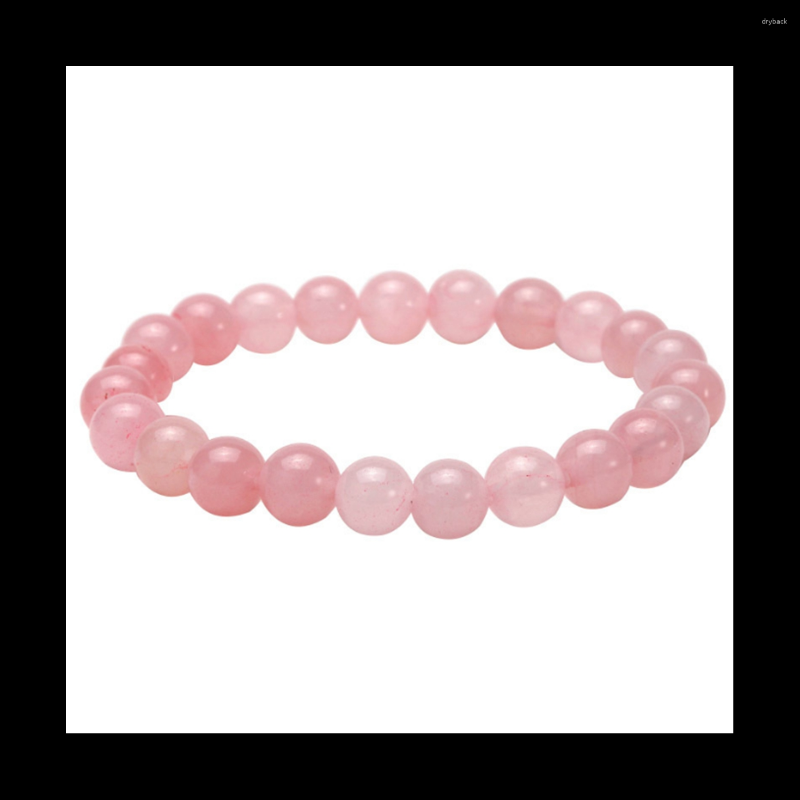 

Jewelry Pouches 2Pcs Natural Stone Elastic Bracelet 8mm Round Bead Couple And Simple