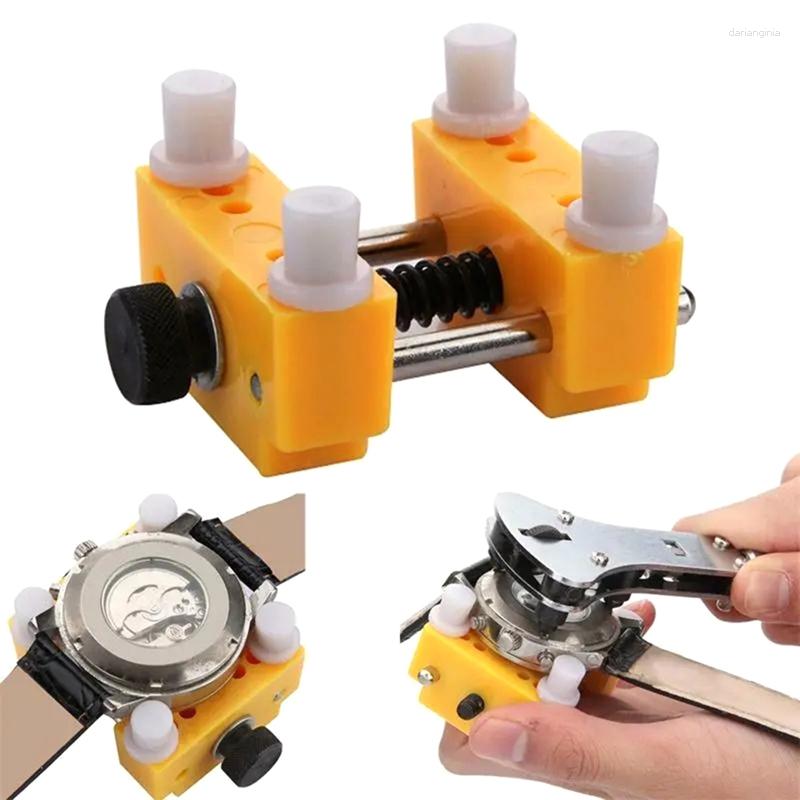 

Watch Repair Kits Adjustable Opener Back Case Cover Press Closer Remover Fixing Holder Tool Movement Dial Fixer Yellow