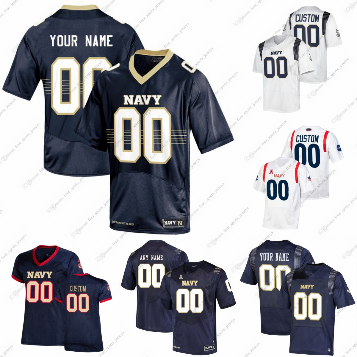 

Custom NCAA Navy Midshipmen College Football Jerseys LaFond Leggans Lusk Narayan Webb Berniard Jr. Whiteside Barbee Bianchi Buckner Gibbons Green Harbour, As in picture