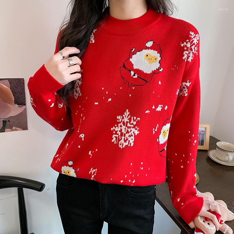 

Women's Sweaters Santa Claus Loose Korean Style Fashion Pullovers For Women'S Ladies Autumn Winter 2023 Clothes Women Sweater Tops, Black