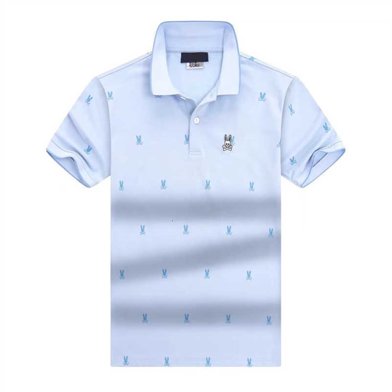 

Psychos Mens Polos Bunnys Shirt Women Tshirt Summer Short Sleeve Business T-shirts Designer Skull Rabbit Pattern Tees Casual High Street Tops 7wcp