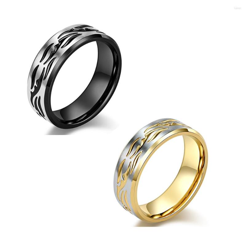 

Wedding Rings Yoiumit Fashion Style Men's Titanium Steel Ring Trend Street Hip Hop Black Cool Punk For Man Stainless Jewelry Gift